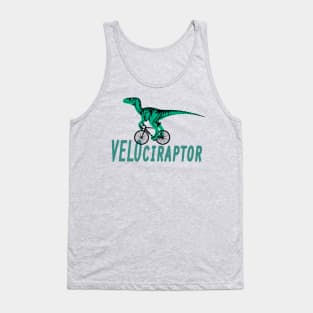 Velociraptor - The Cycling Dinosaur. Tank Top